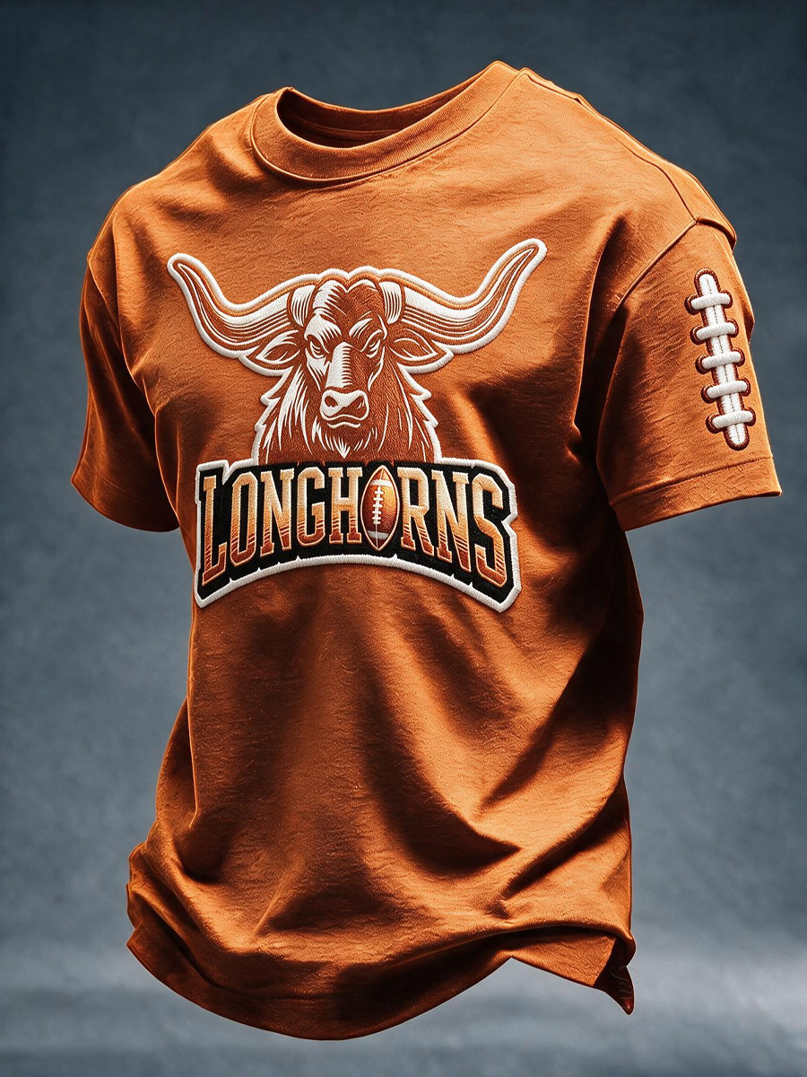 Men'S Football Print Casual T-Shirt