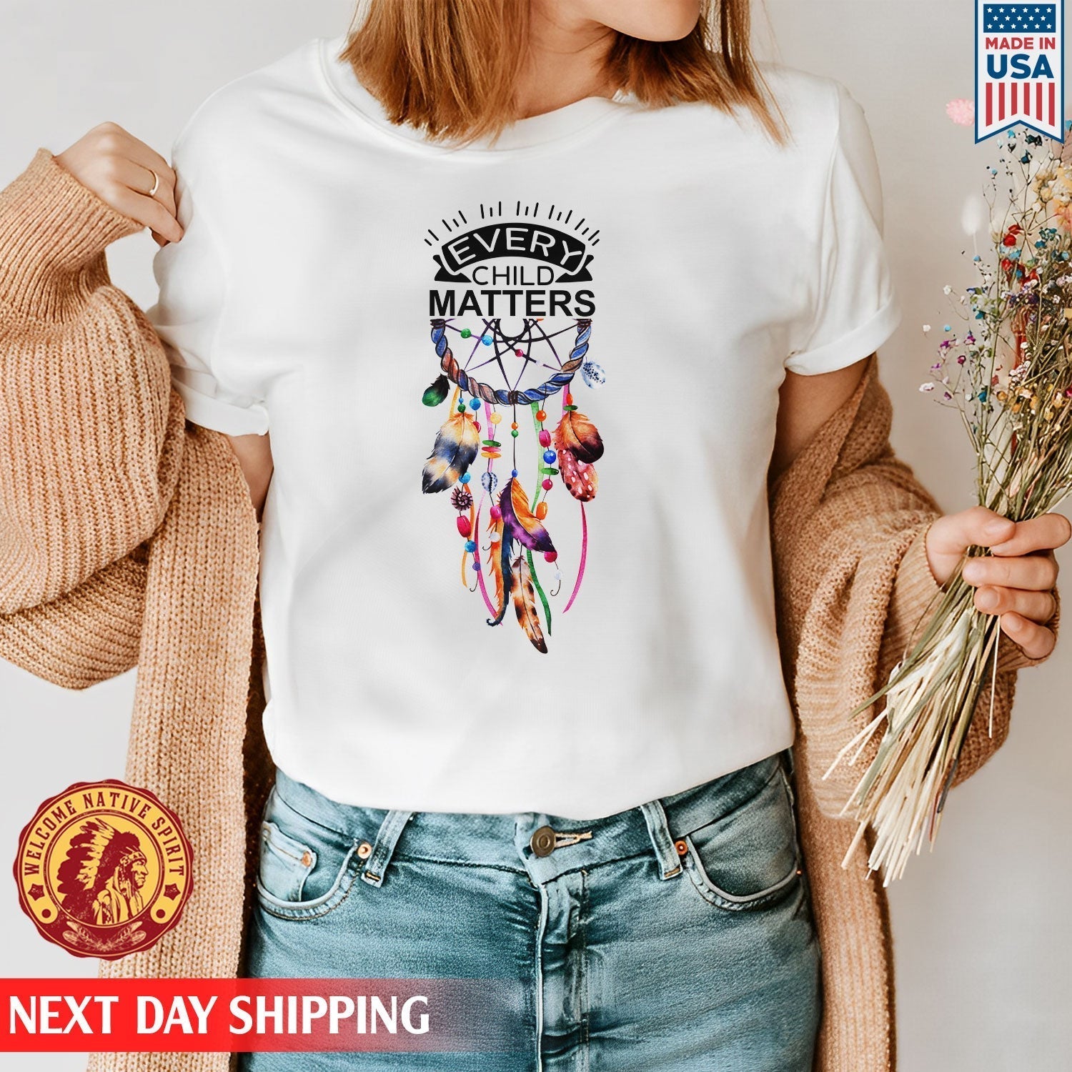 Every Child Matters Dreamcatcher Orange Shirt Day Unisex T-shirt/Hoodie/Sweatshirt
