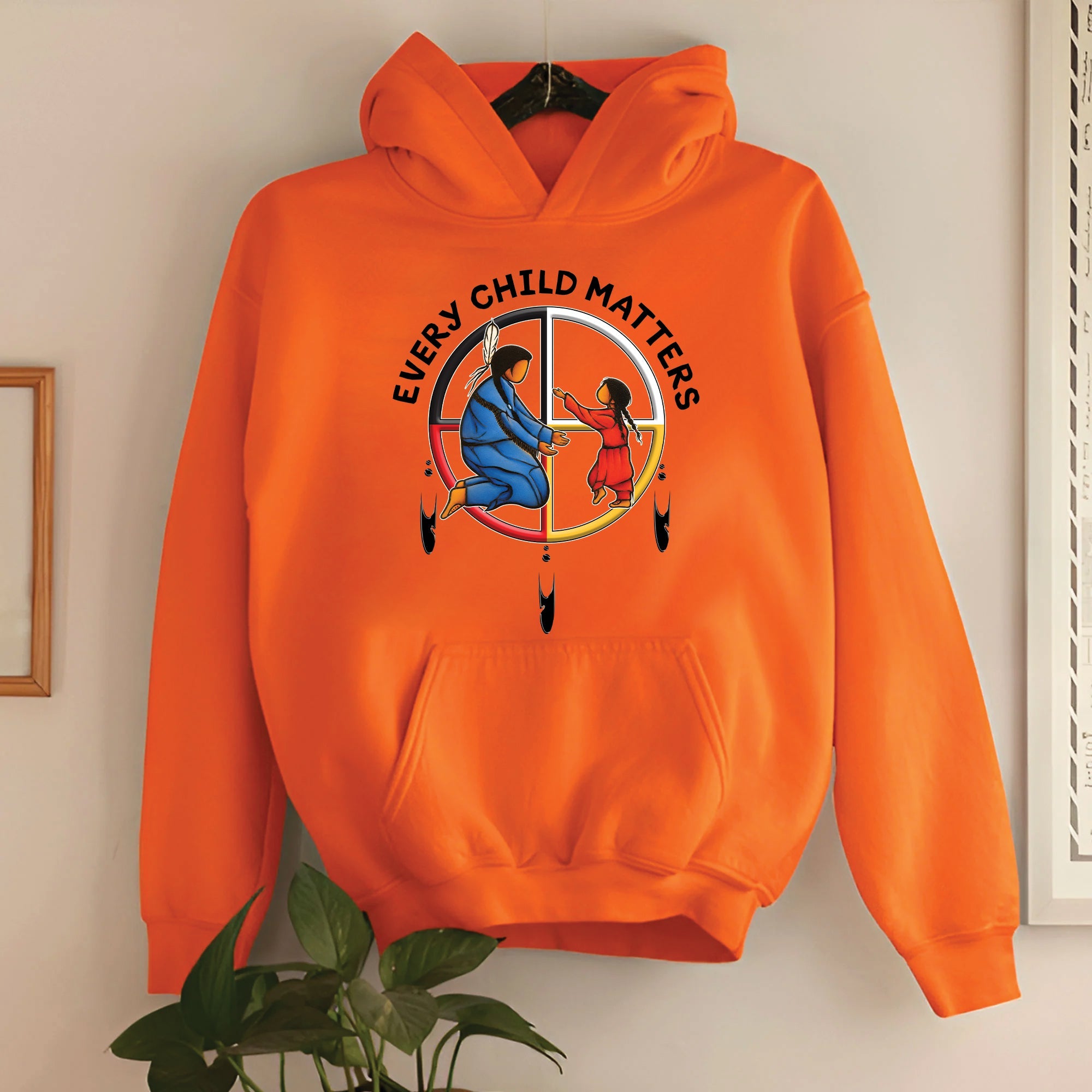 Every Child Matters Orange Shirt Day – Native Inspired Mother & Child Indigenous Awareness Unisex T-shirt/Hoodie/Sweatshirt