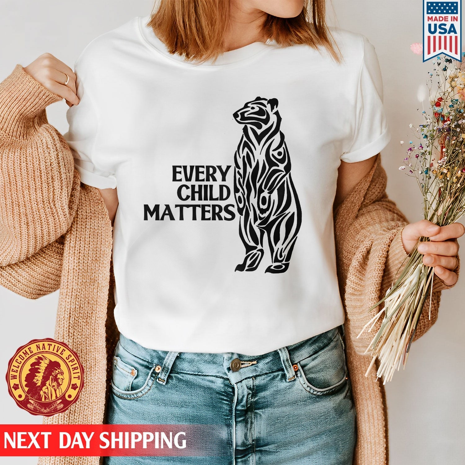Every Child Matters Black Bear For Orange Day Unisex T-shirt/Hoodie/Sweatshirt