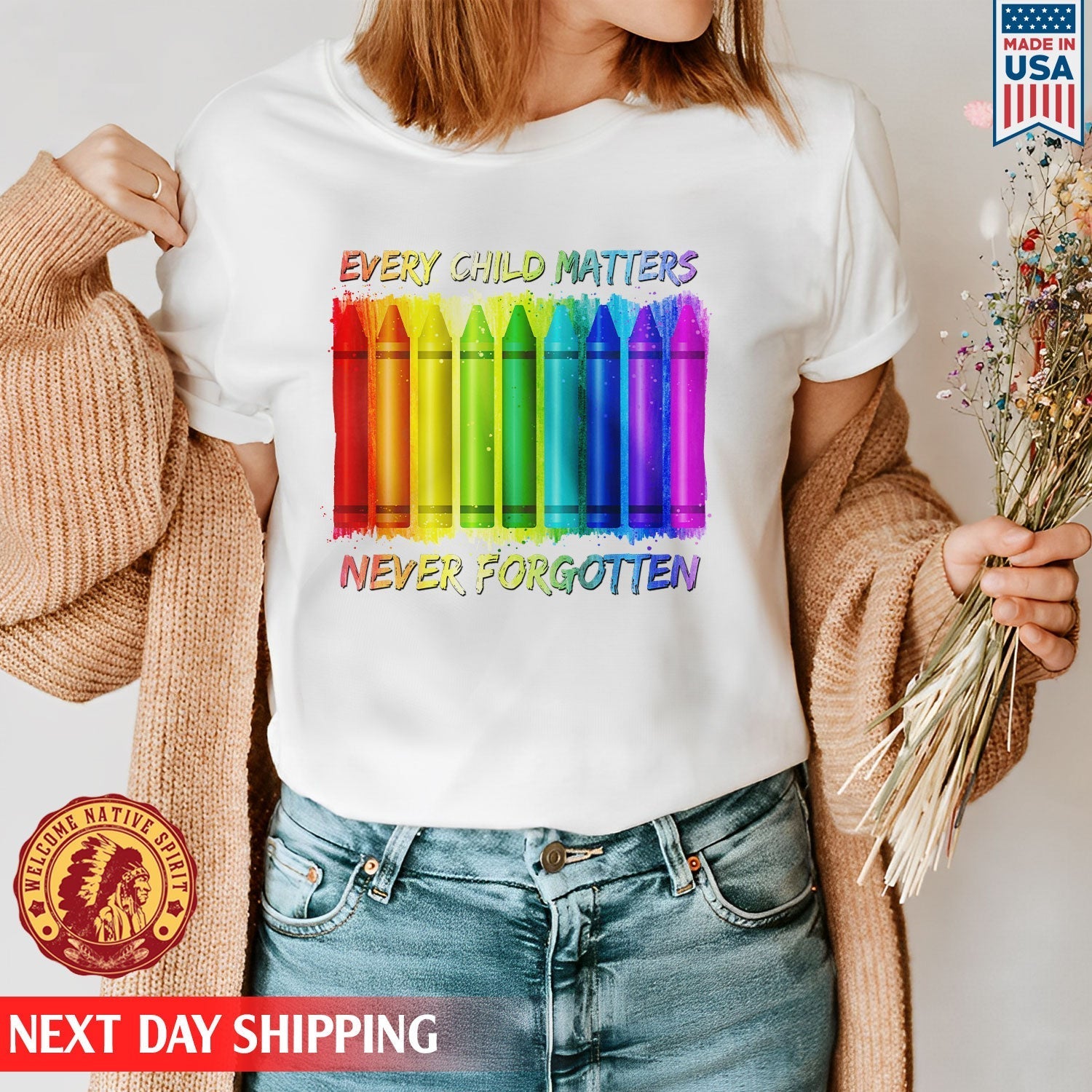 Every Child Matters Never Forgotten Crayons Colors For Orange Day Unisex T-shirt/Hoodie/Sweatshirt