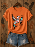 ❤️Buy 3 Get 20% Off❤️Women's  Retro   Orange Shirt Day Print T-shirt