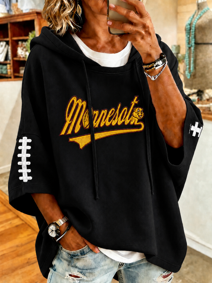 Women’S Football Fans Print Hoodie
