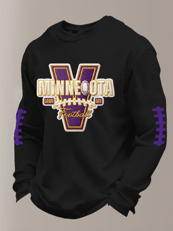 Men'S Football  Printed Waffle T-Shirt