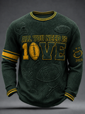 Men'S Football Fan Print Casual Top