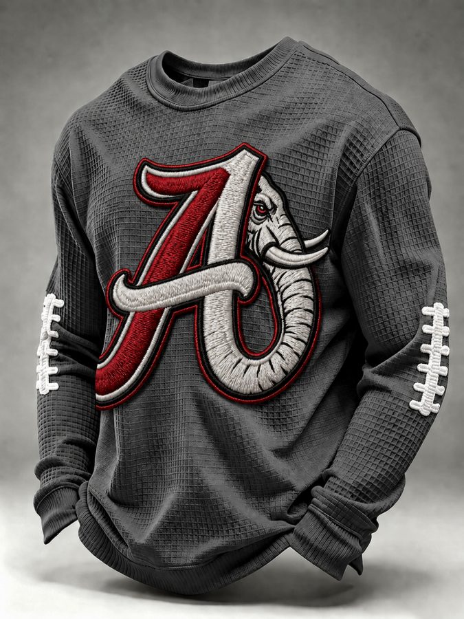 Men'S Football  Printed Waffle T-Shirt