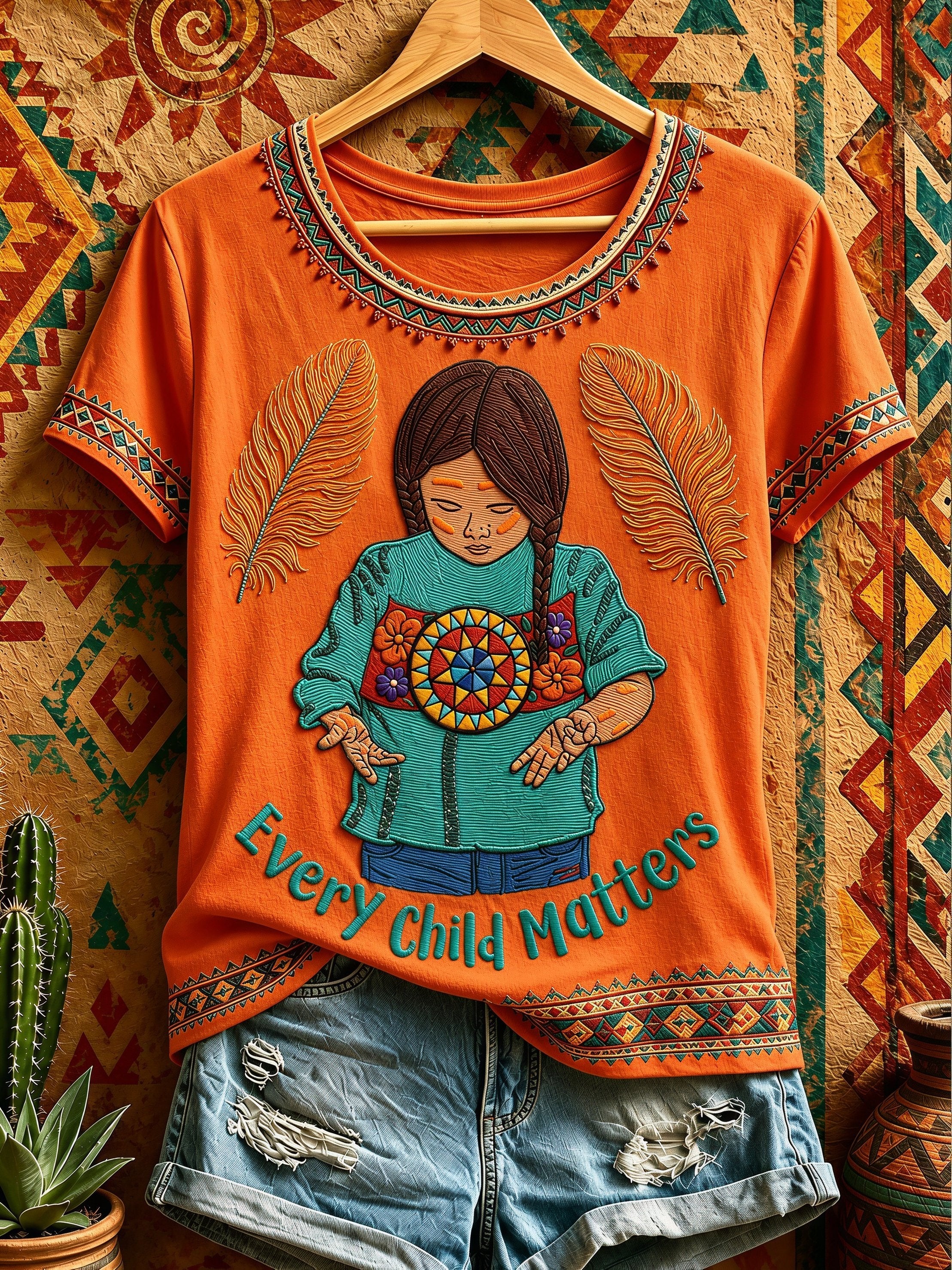 Women's Orange Shirt Day Print T-Shirt