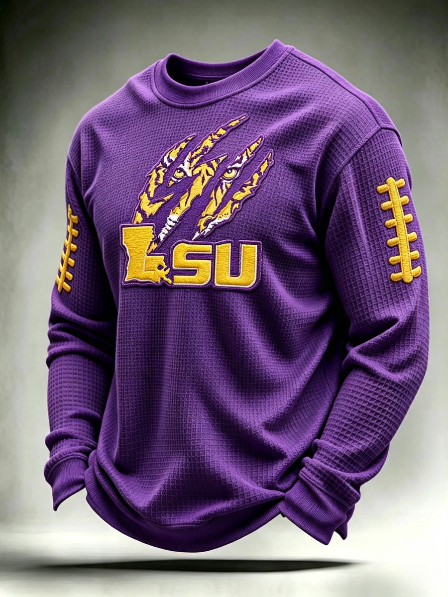 Men's Football Printed Waffle T-Shirt