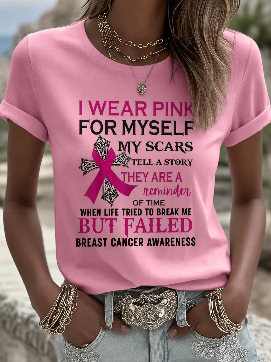 Women's Breast Cancer Awareness T-shirt