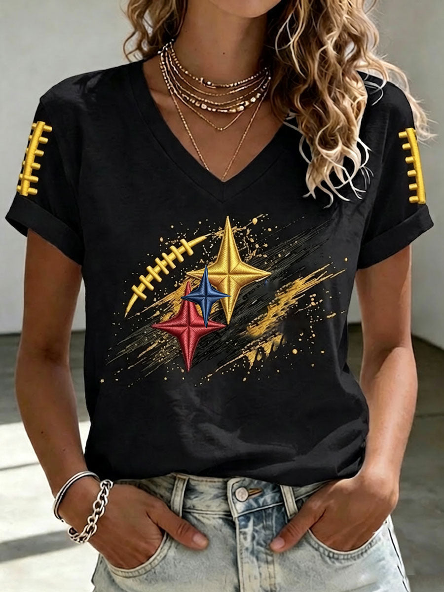 Women'S Football Print Short-Sleeve T-Shirt