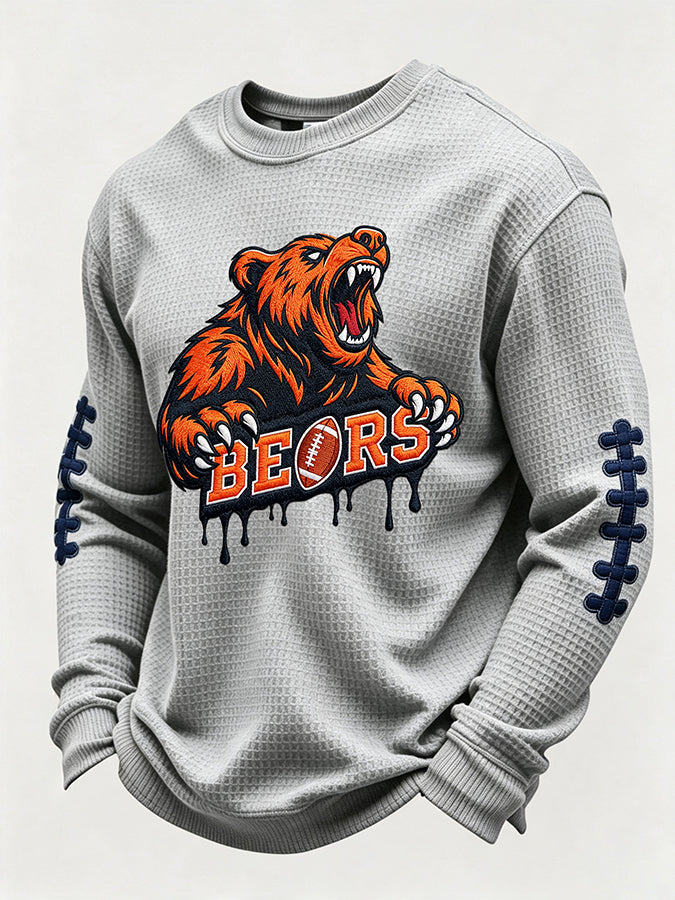 Men'S Football Enthusiast Sports Waffle Top