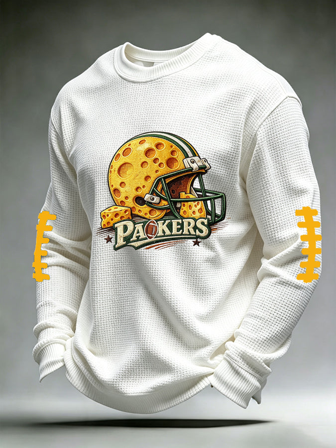 Men'S Football Printed Waffle T-Shirt