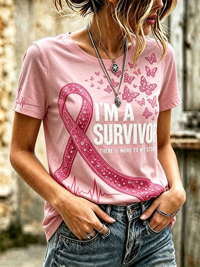 Women's Retro Survivor Print T-shirt