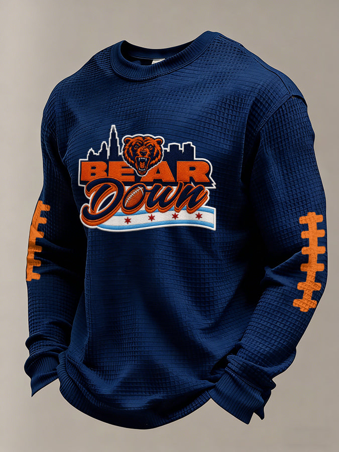 Men'S Football Printed Waffle T-Shirt