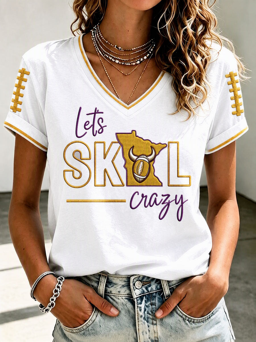 Women's Football Print Short-Sleeve T-Shirt