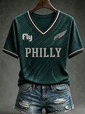 Women'S Football Print Casual T-shirt