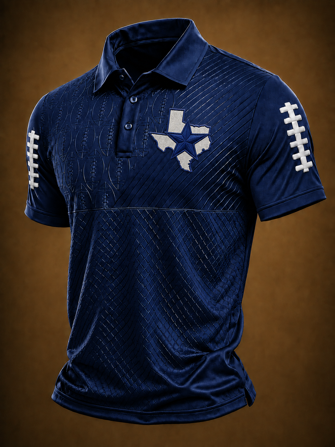 Men'S Football Printed Polo Shirt