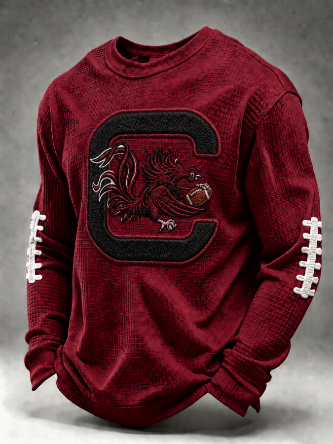Men'S Football  Printed Waffle T-Shirt
