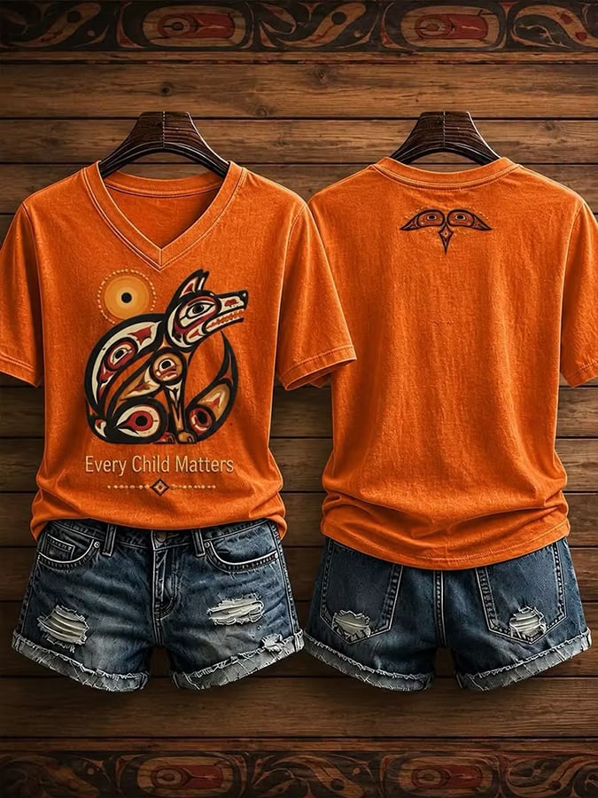 ❤️Buy 3 Get 5% Off❤️Women's Orange Shirt Day Art Printed T-shirt