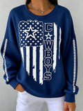 Women'S Football Game Print Casual Sweatshirt