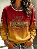 Women's Football Printed Casual Sweatshirt