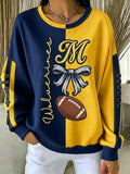 Women'S Football Print Casual Sweatshirt