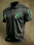 Men'S Football Casual Printed Polo Shirt