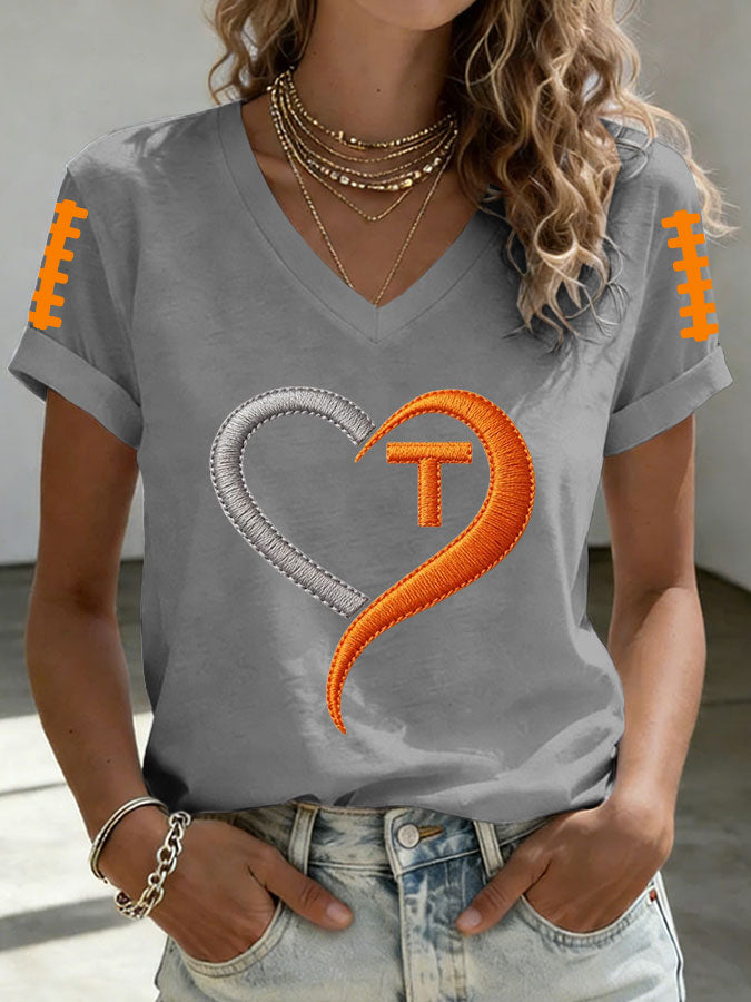 Women'S Football Print Short-Sleeve T-Shirt