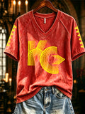 Women'S Retro Vintage Football Fan T-Shirt