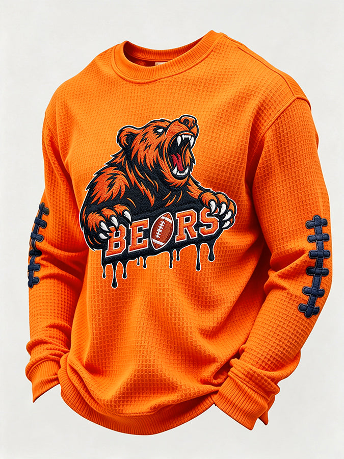 Men'S Football Enthusiast Sports Waffle Top