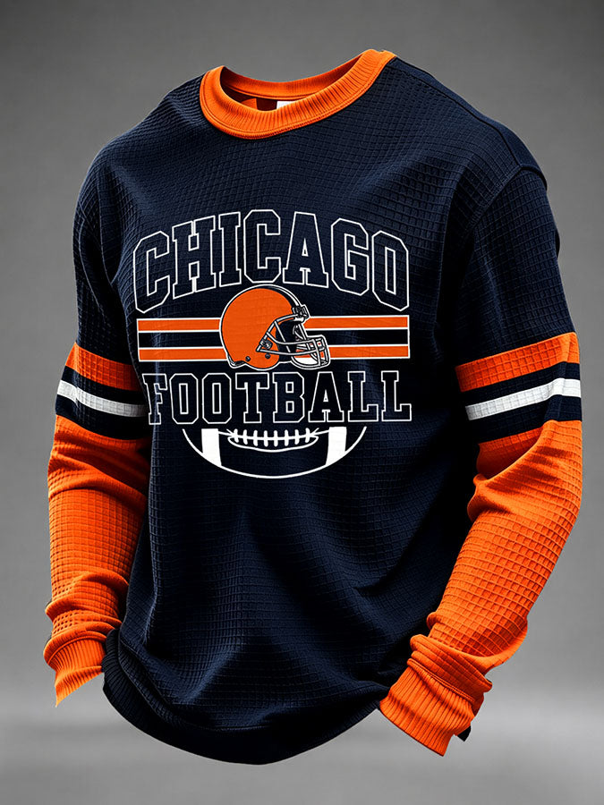 Men'S Football Printed Waffle T-Shirt