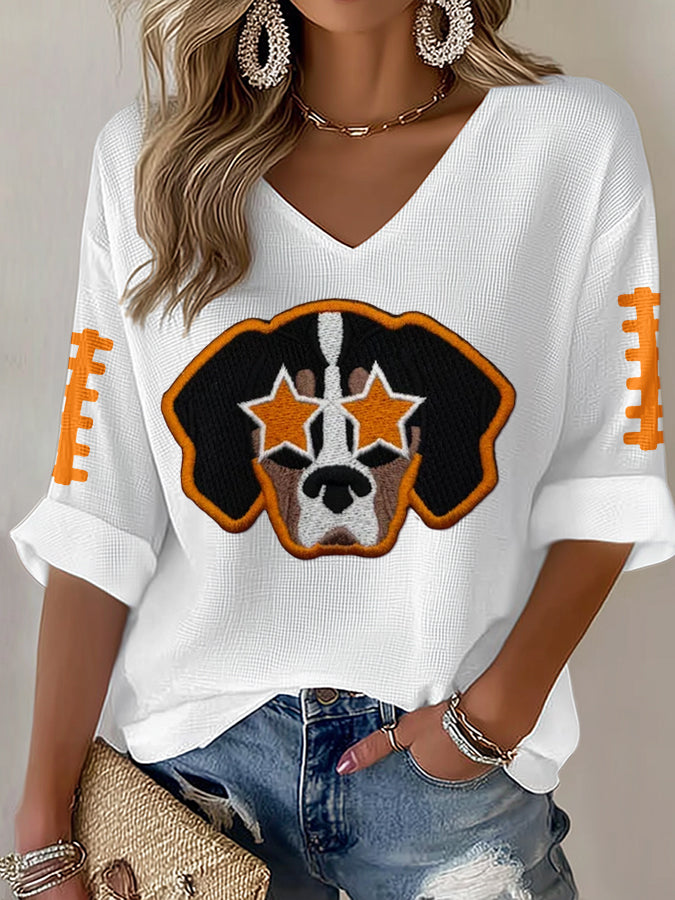 Women'S Football Casual Printed Top