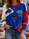 Women's Football Pattern Casual Sweatshirt