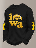 Men'S Football Printed Waffle T-Shirt
