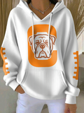 Women's Football Print Casual Hoodie