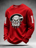 Men'S University Team Fan Rugby Printed Waffle T-Shirt