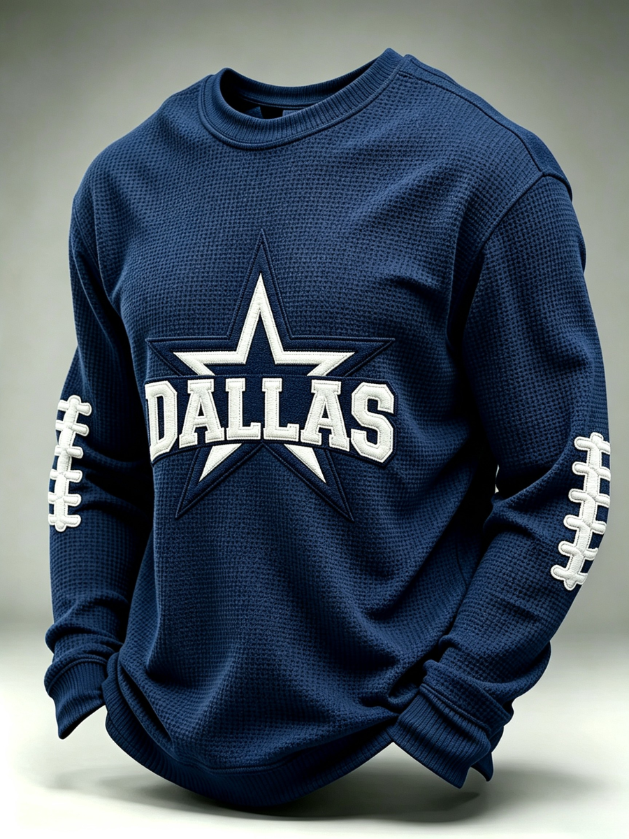 Men's Retro Football Waffle T-Shirt