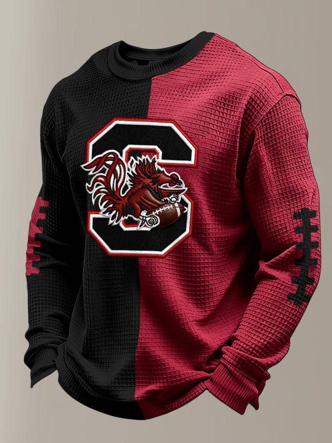 Men'S Football Printed Waffle T-Shirt