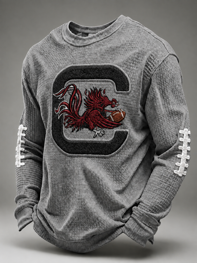 Men'S Football  Printed Waffle T-Shirt
