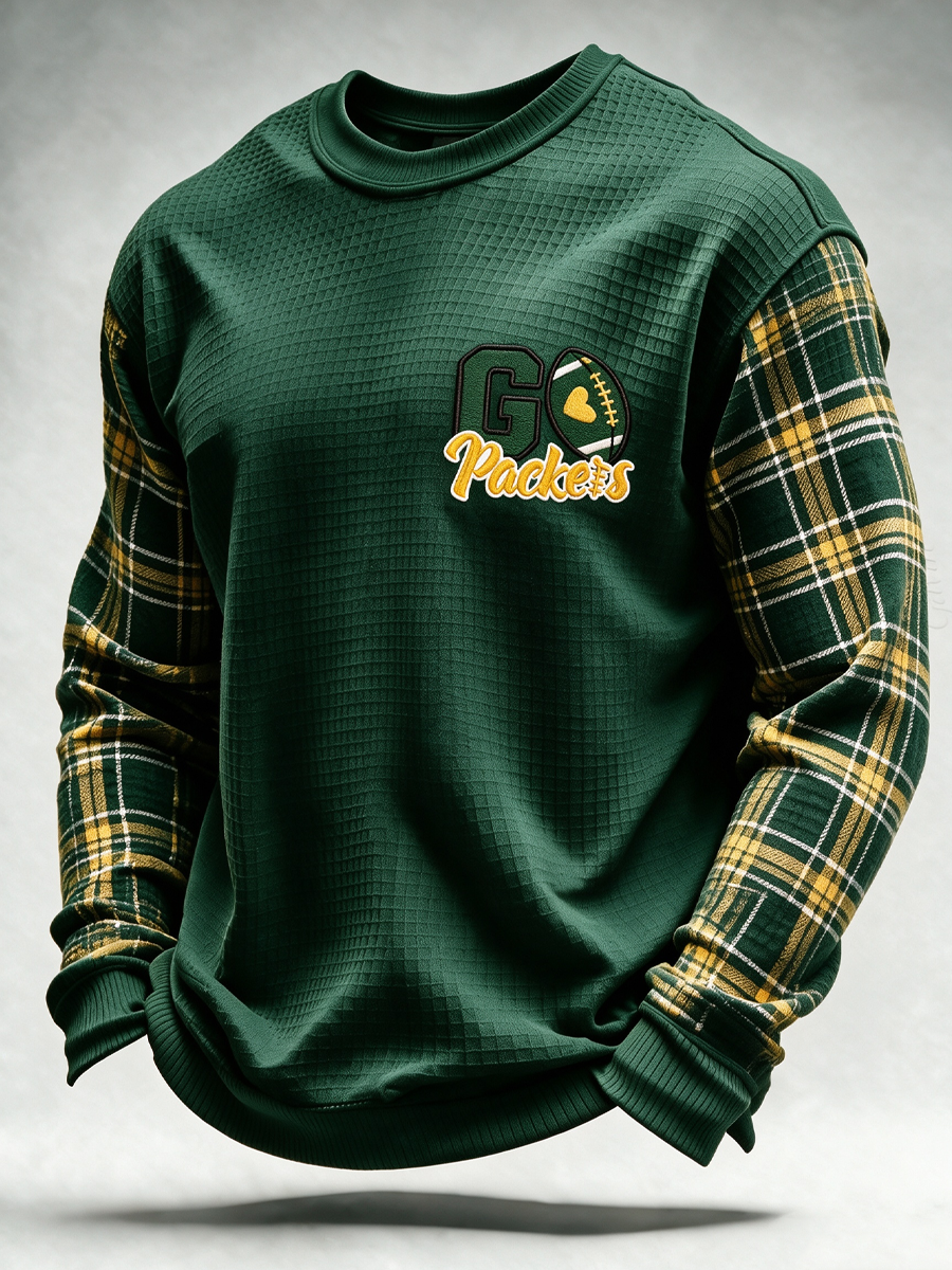 Men'S Football Printed Waffle T-Shirt