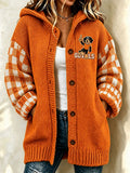 Women's Football Printed Casual Cardigan