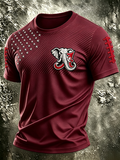 Men'S Rugby Printed Round Neck T-Shirt