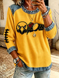 Women'S Football Printed Casual Long Sleeve Top