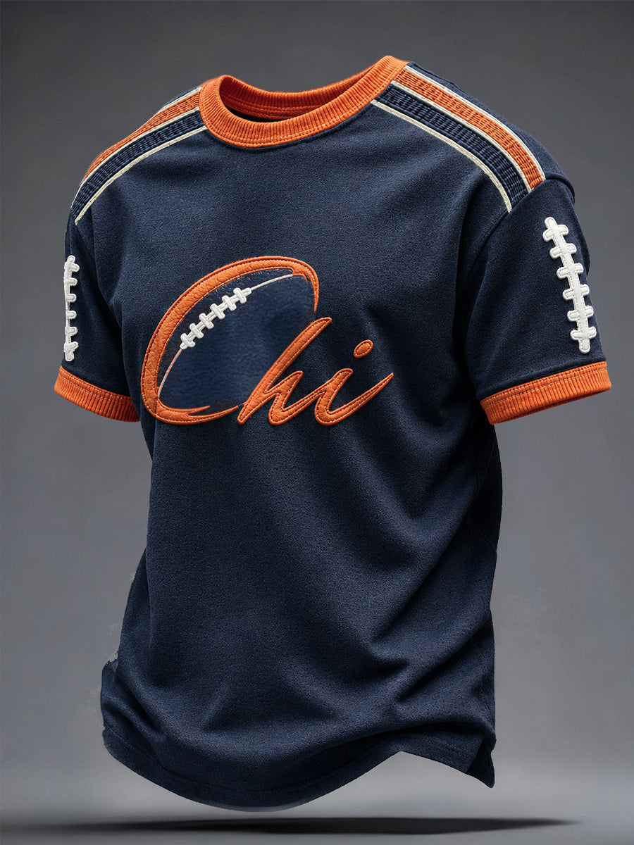 Men'S Football Fan Print Casual T-Shirt
