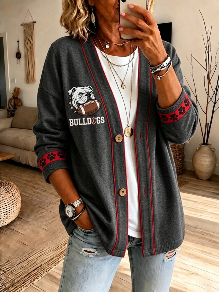 Women'S Football Fan Casual Cardigan Top