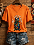 ❤️Buy 3 Get 20% Off❤️Women's  Retro Orange Shirt Day Print T-shirt