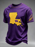 Men's Football Printed Round Neck T-Shirt