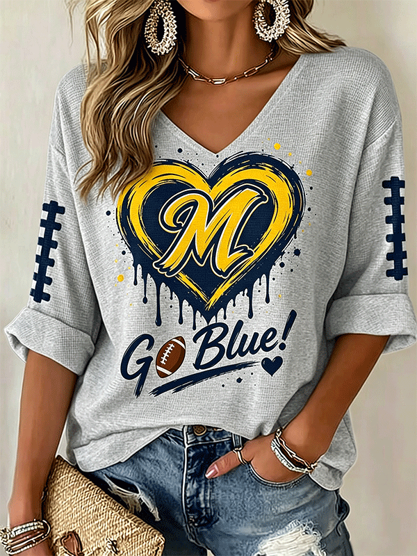 Women'S Football Casual Printed Top