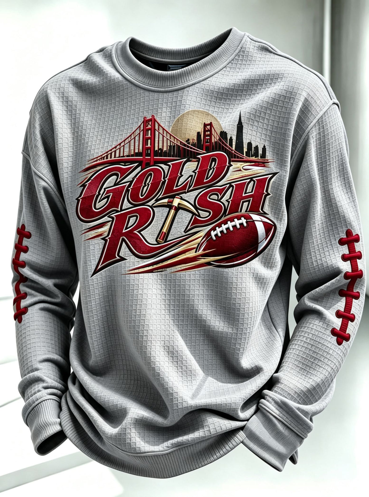 Men'S Football Enthusiast Sports Waffle Top