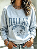 Women's Football Printed Casual Sweatshirt